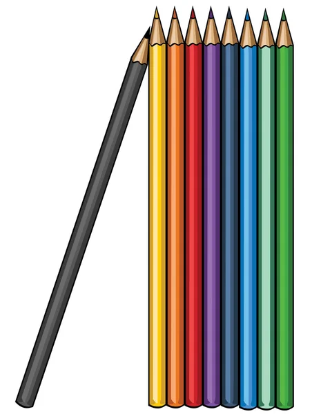 Διάνυσμα χρωματισμένα μολύβια — Διανυσματικό Αρχείο