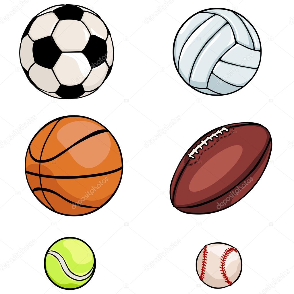 Vector set of sports balls