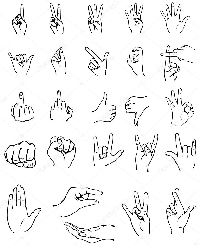 Vector finger gestures