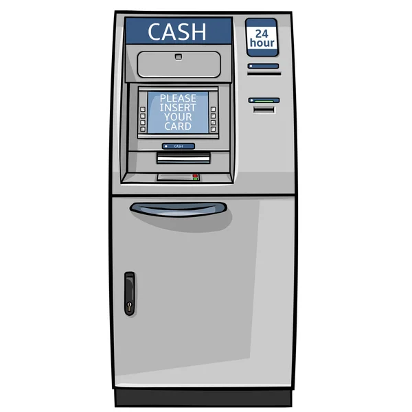 Vektor kreslené bankomatu — Stockový vektor
