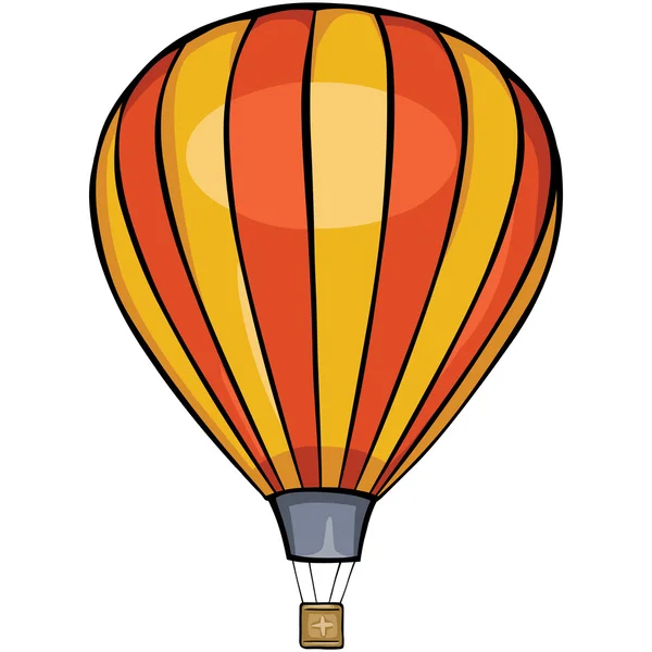 Vector gestreepte luchtballon — Stockvector