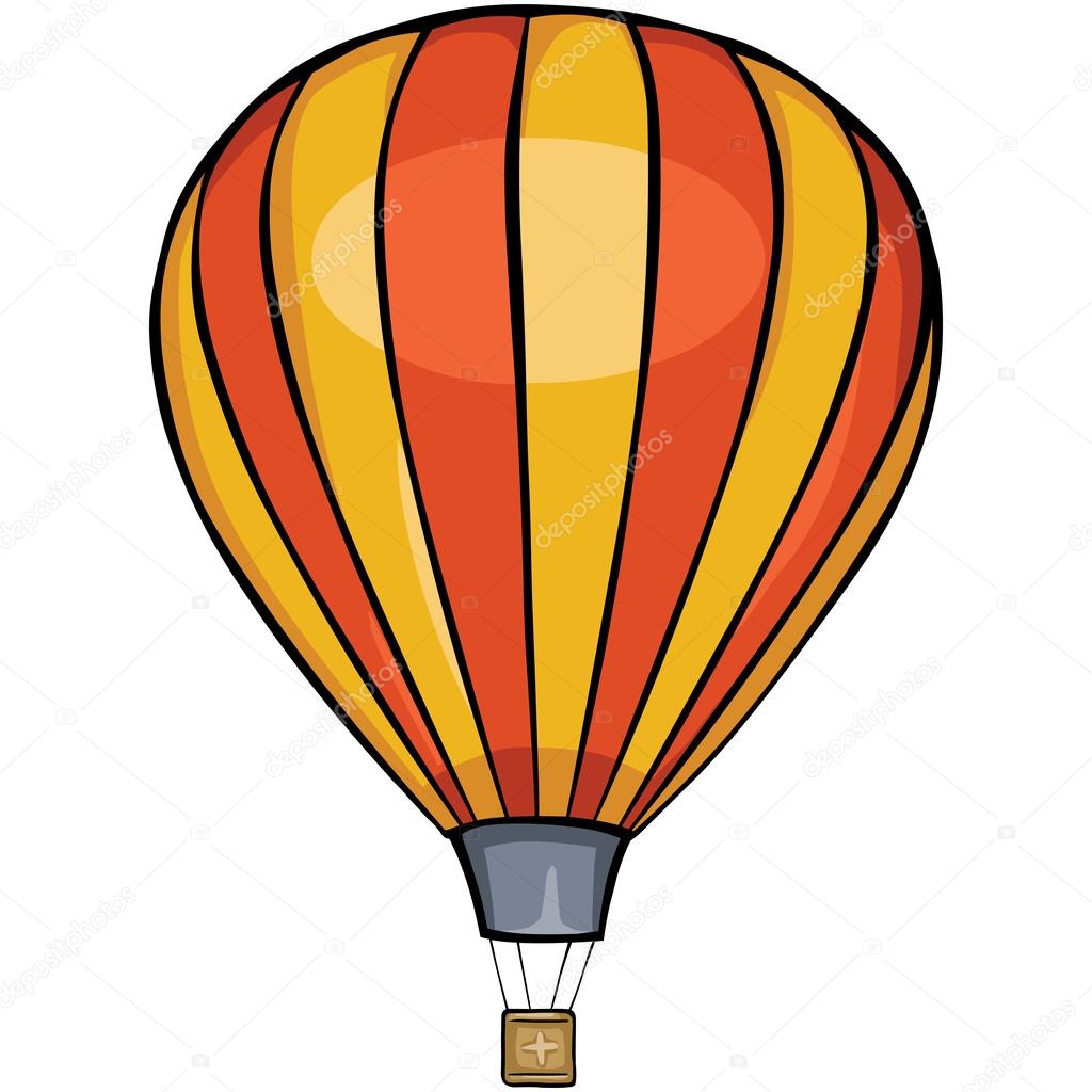 Vector striped air balloon