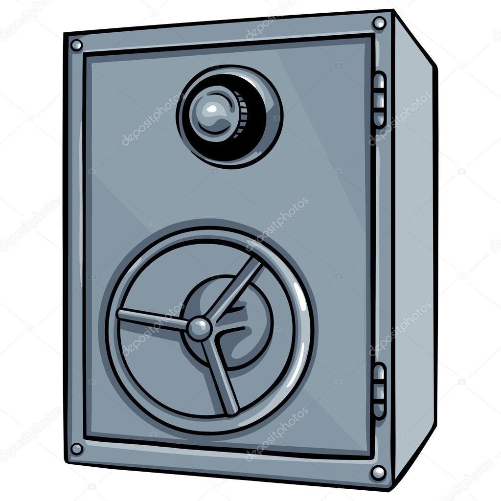 Vector cartoon safe