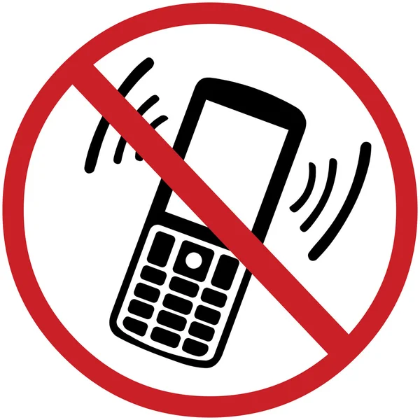 Векторный знак: выключите мобильный телефон — стоковый вектор