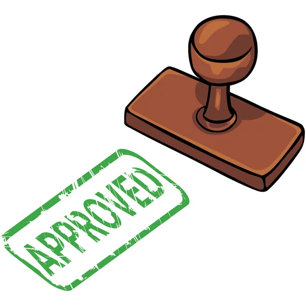 Vector stamp: approved — Stock Vector