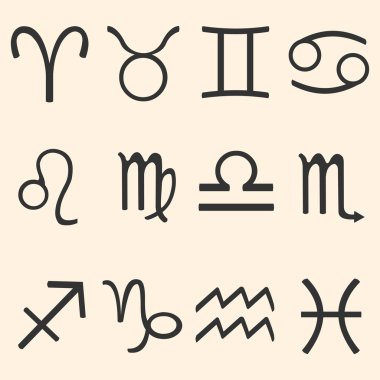 vektör işaretleri zodyak