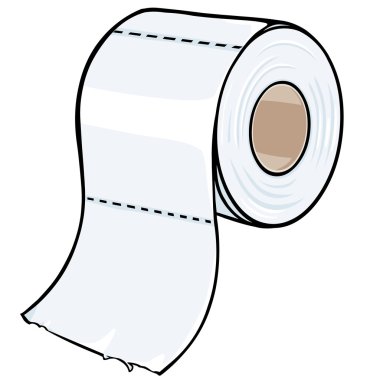 vektör karikatür tuvalet kağıdı
