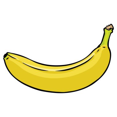 Vector cartoon banana clipart
