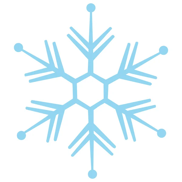 Vektor isolierte Schneeflocke — Stockvektor