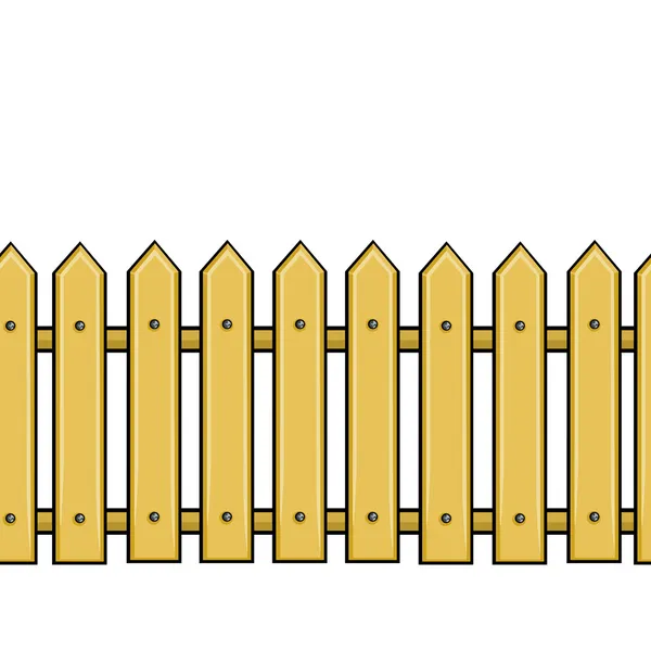 Valla amarilla de dibujos animados sin costura vectorial — Vector de stock