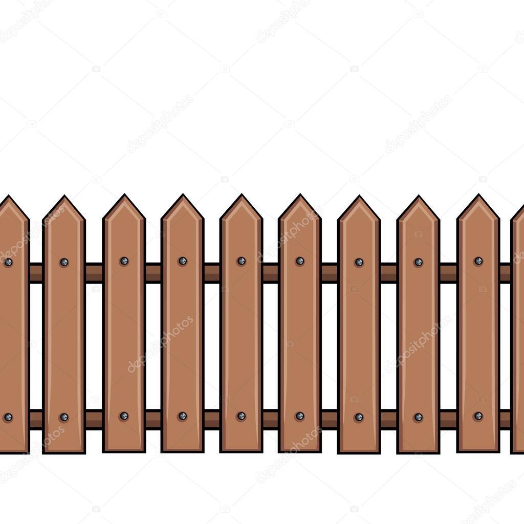 Brown Wooden Fence Cartoon Vector Illust Graphic by pch.vector · Creative  Fabrica, image size:1024x1024