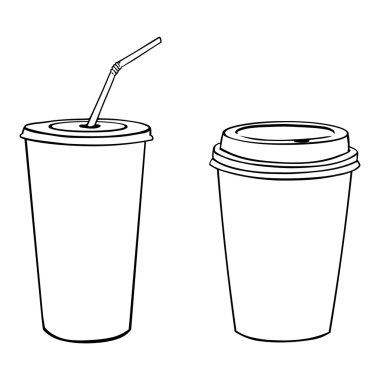 plastik bardak, Vector silhouettes