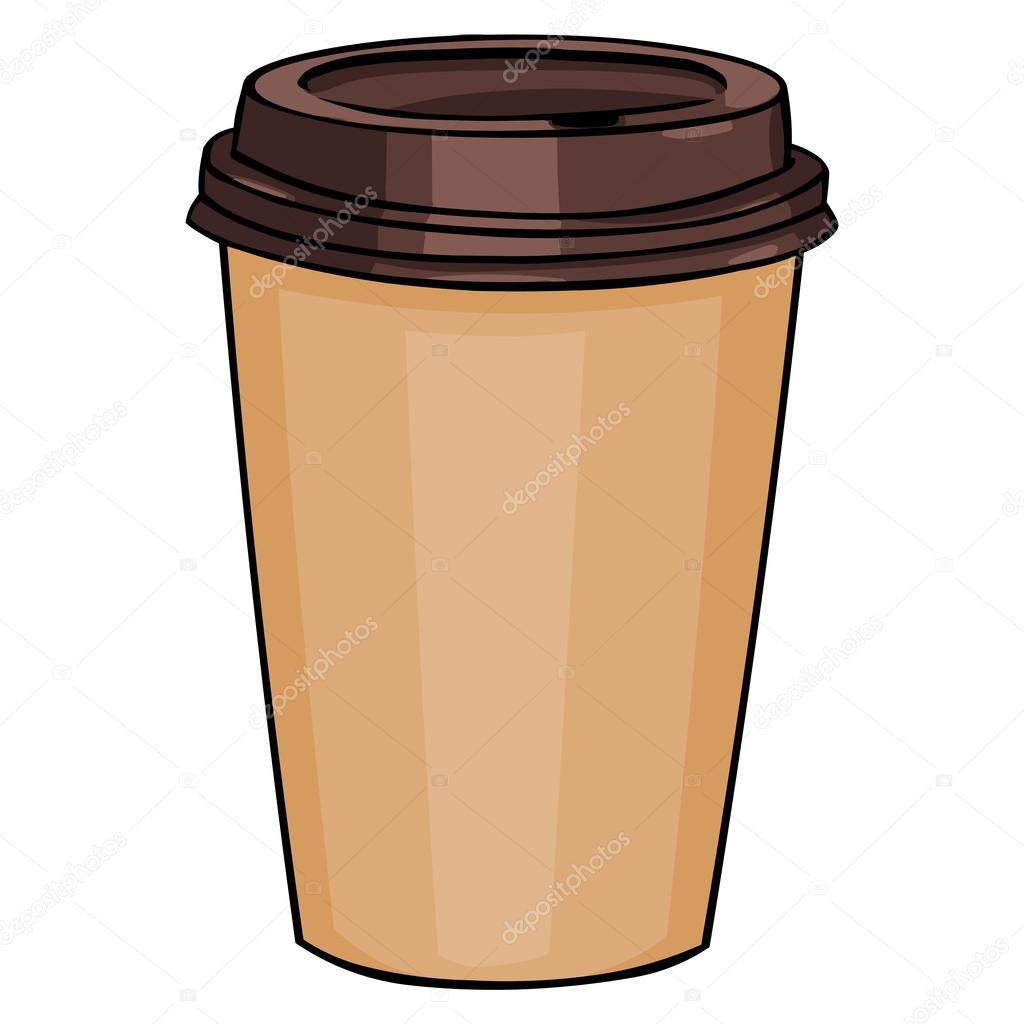 Plastic cup with lid for hot drinks