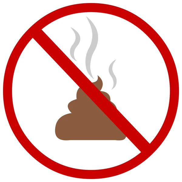 Vector sign: no shit — Stock Vector