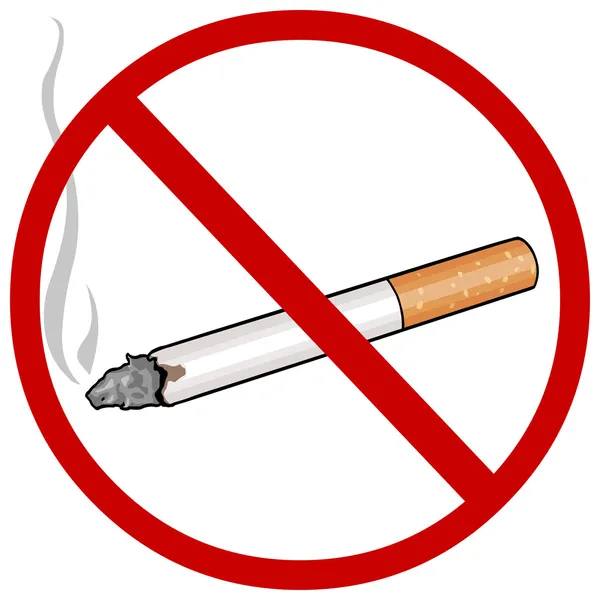 矢量卡通标志: 禁止吸烟 — 图库矢量图片