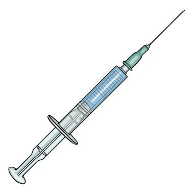 vektör izole şırınga