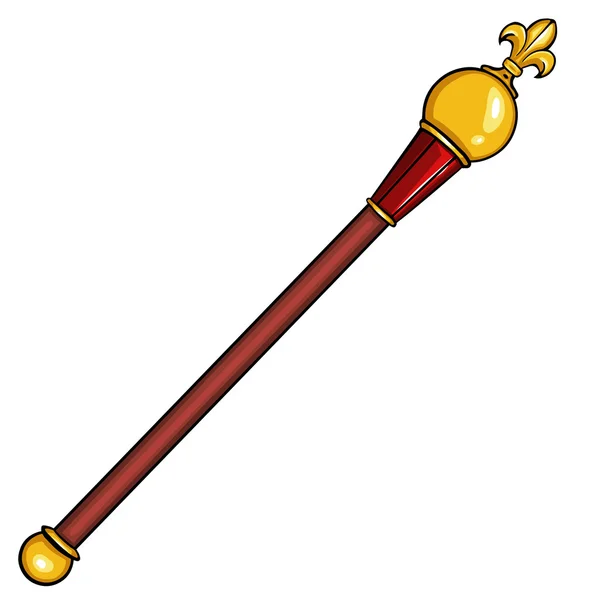 Vector cartoon royal scepter — Stockvector