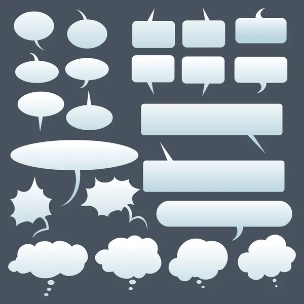 Talk and think vector gradient bubbles — Stock Vector