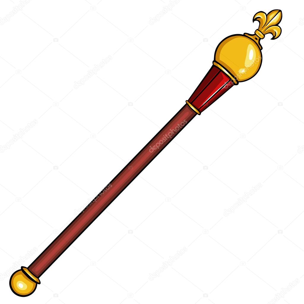 Vector cartoon royal scepter