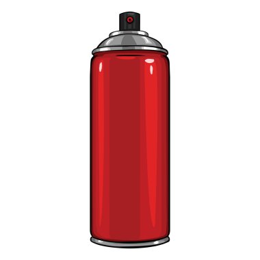 kırmızı boya ile vektör karikatür aerosol spreyler