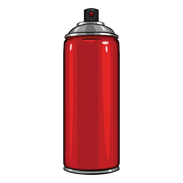 Vector cartoon aerosol sprays with red paint — Stock Vector