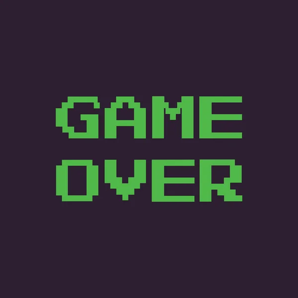 Vector pixel message: game over — Stock Vector