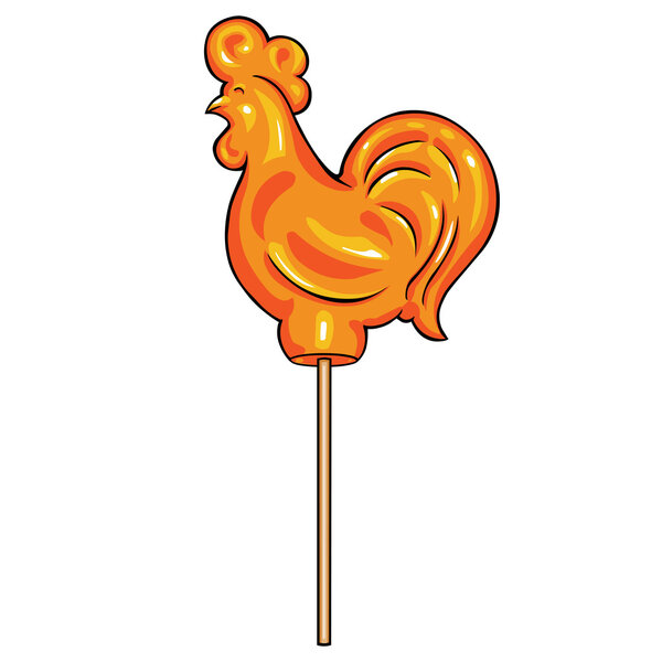 Vector cartoon candy cock
