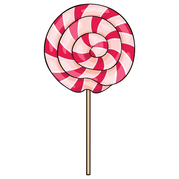 Vector cartoon lollipop swirl — Stockvector