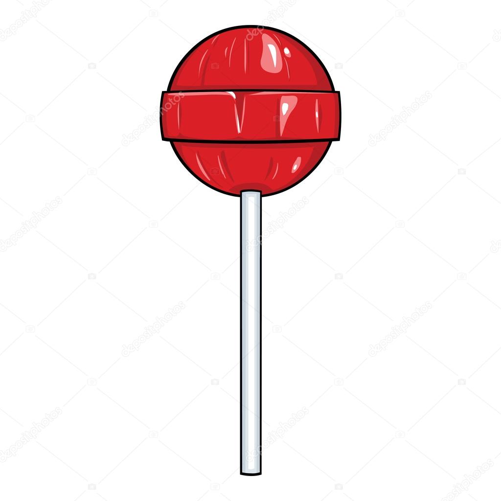 Vector cartoon round lollipop