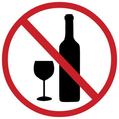 Vector sign: no alcohol clipart