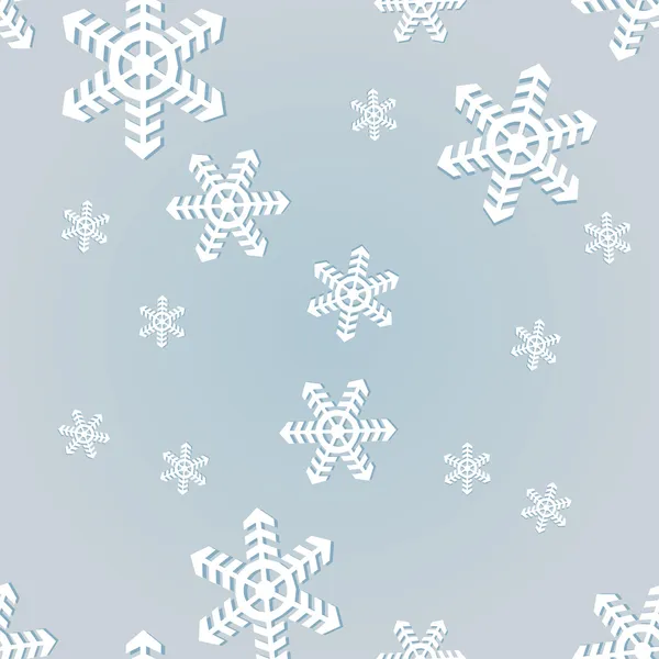 雪片のシームレスなパターン ベクトル — ストックベクタ