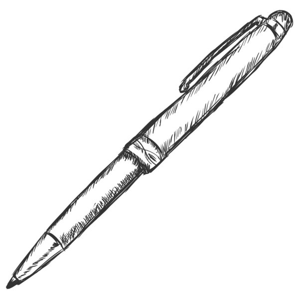 Vector sketch illustration - fountain pen