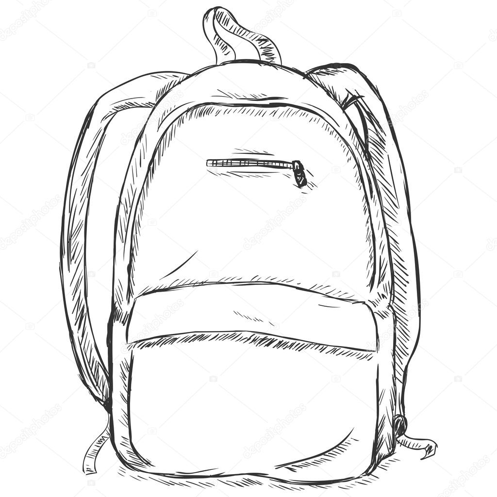Vector sketch illustration - hipster backpack — Stock Vector © nikiteev ...
