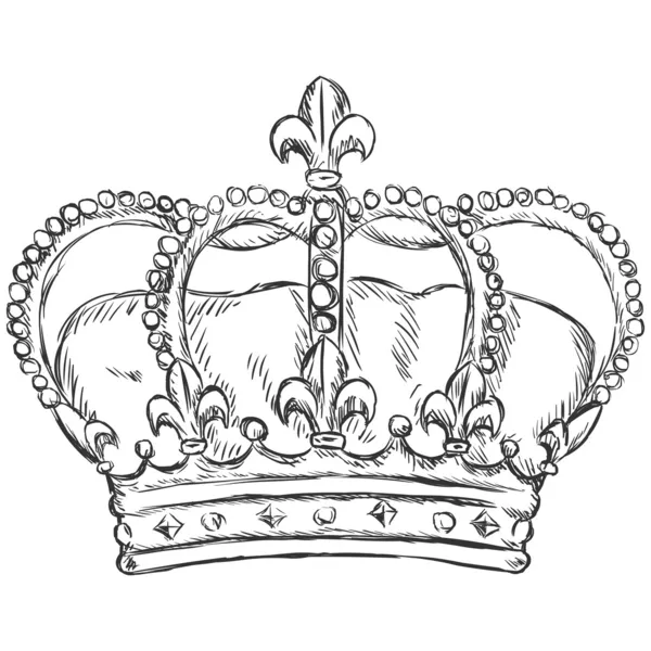 Illustration de croquis vectoriels - couronne royale — Image vectorielle