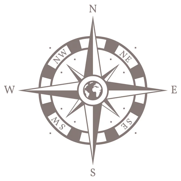 vektör izole kahverengi Rüzgar gülü