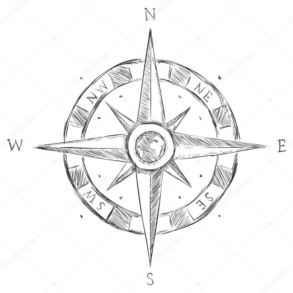 Vector Sketch Wind Rose