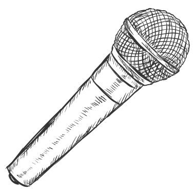 vektör çizim çizim - dinamik mikrofon