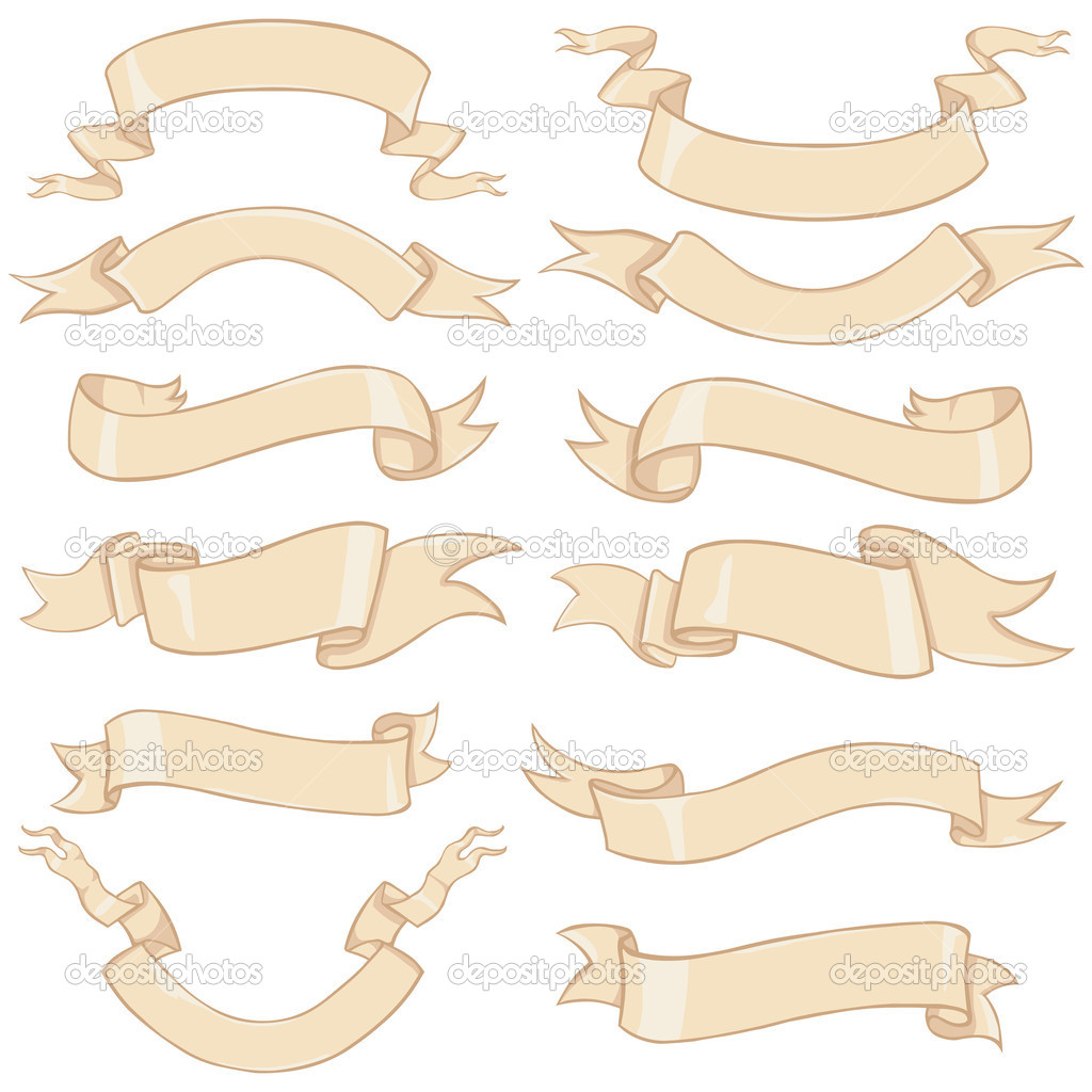 Vector Set of Cartoon ribbons