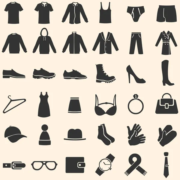 Vector conjunto de iconos de ropa — Archivo Imágenes Vectoriales