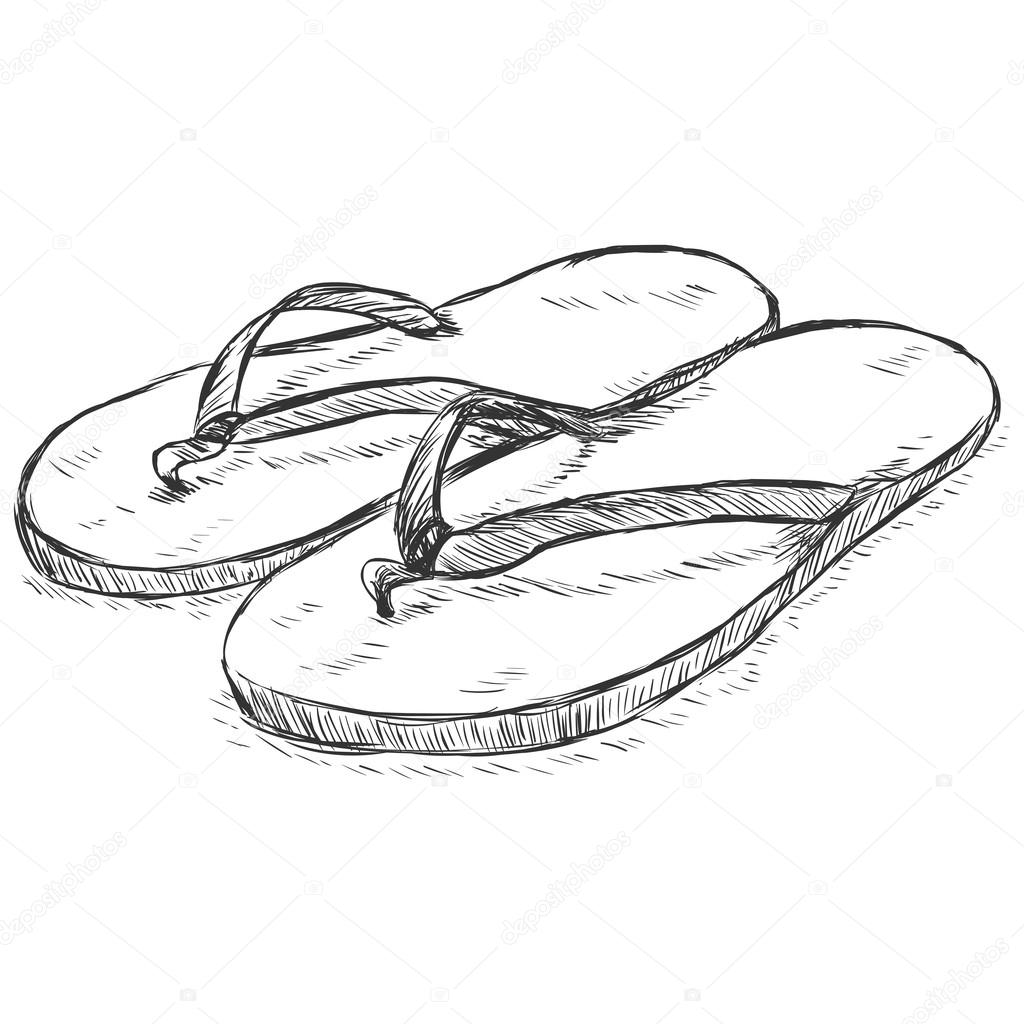 Vector Sketch Slippers Stock Illustration by ©nikiteev #42401619