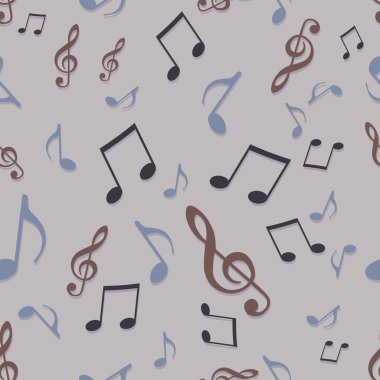 vektör seamless modeli müzik notlar
