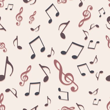 vektör seamless modeli müzik notlar