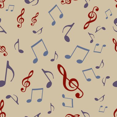 vektör seamless modeli müzik notlar