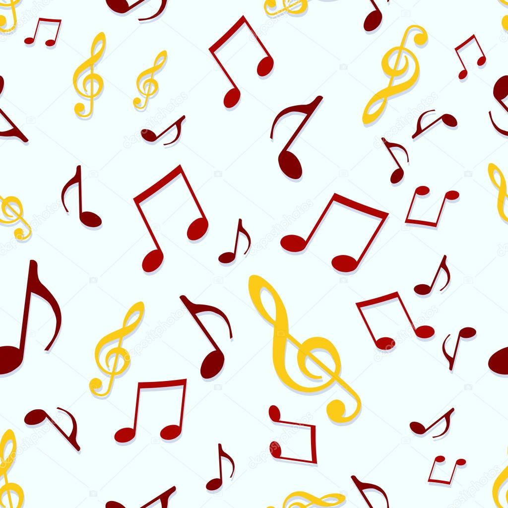 Vector Seamless Pattern of Music Notes