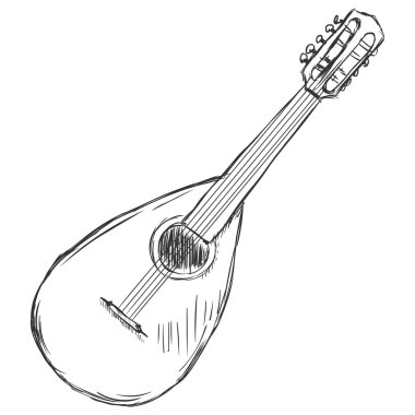 vektör çizimi mandolin