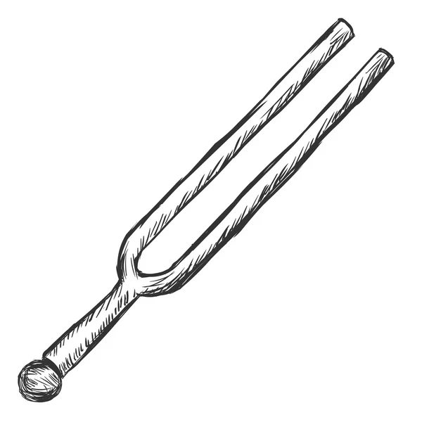 Vektor skiss gaffel — Stock vektor