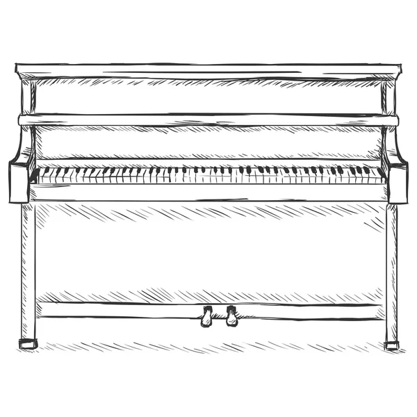 Piano de dibujo vectorial — Vector de stock