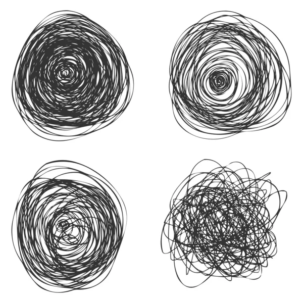 Векторный абстрактный хаотический круглый рисунок — стоковый вектор