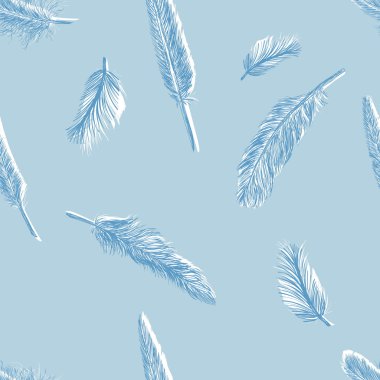 tüyleri vektörel Dikişsiz desen