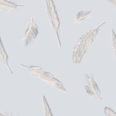 tüyleri vektörel Dikişsiz desen